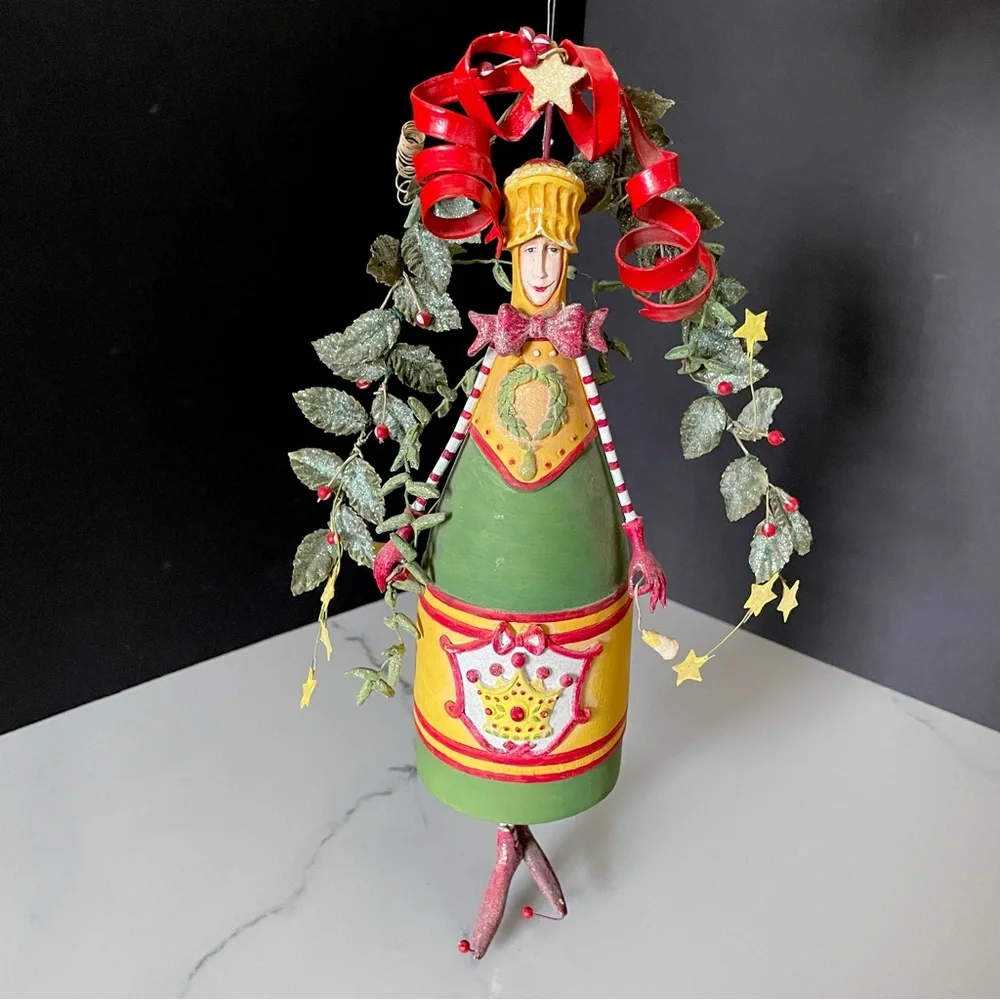 Large Champagne Ornament - Krinkles Patience Brewster - Dept. 56